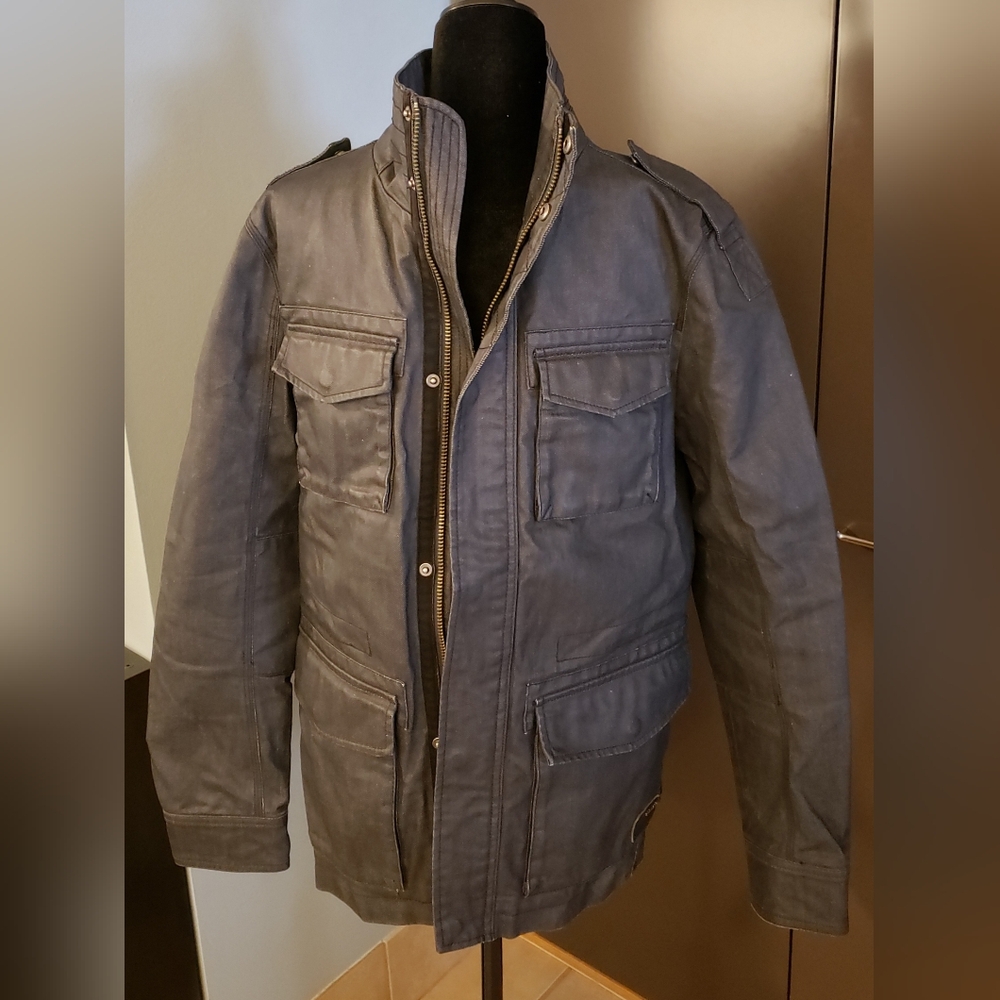 🔥 Men's Dark Gray Jacket Buffalo Coat Small
